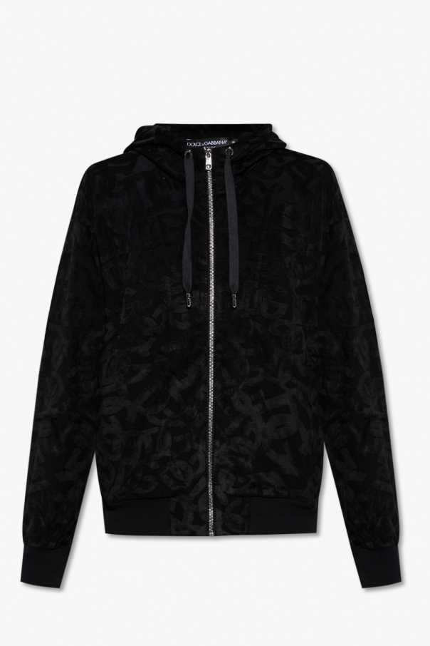 Black Jacquard hoodie Dolce & Gabbana